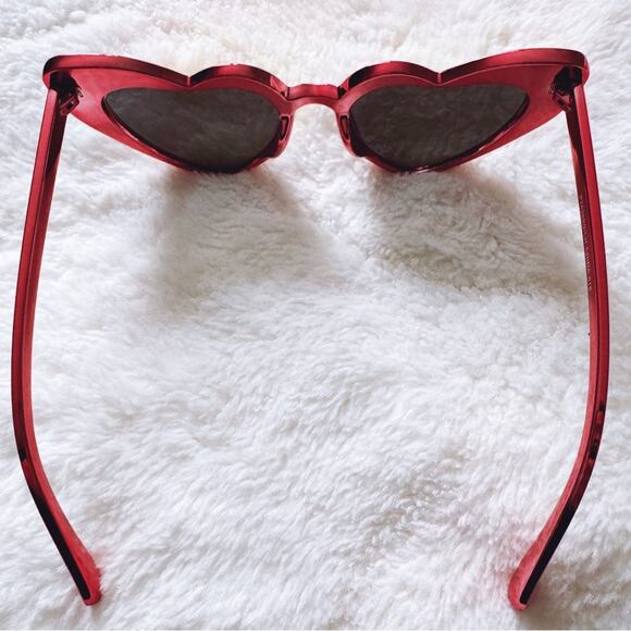 Addison Red Heart-Shaped Sunglasses - Picture 10 of 13